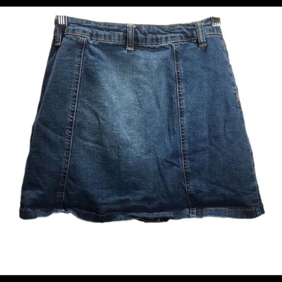 I&M Jeans Button-Front Denim Mini Skirt | Size Small - Picture 3 of 10